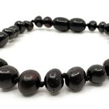 Black Amber Polished Amber Teething Bracelet