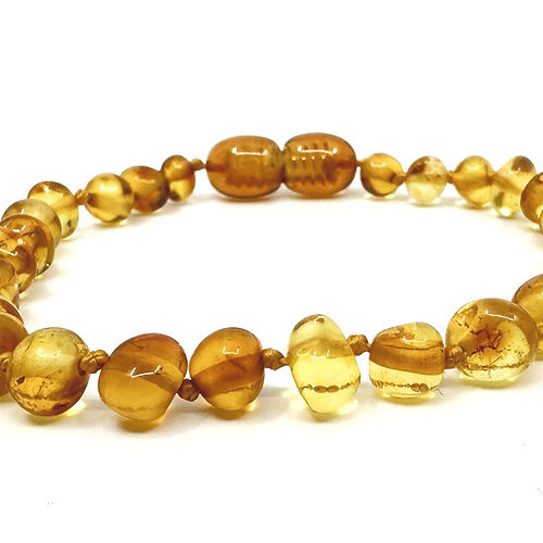 Amber Teething Bracelet Honey Polished Bead