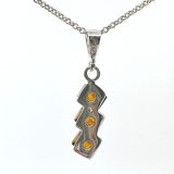 Amber and Sterling Silver Pendant