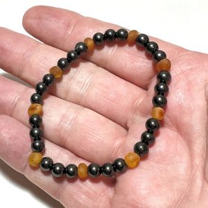 Shungite Bracelet with Raw Honey