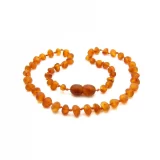 Cognac Amber Necklace Raw Beads