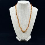 Cognac Amber Necklace Raw Beads 50cm