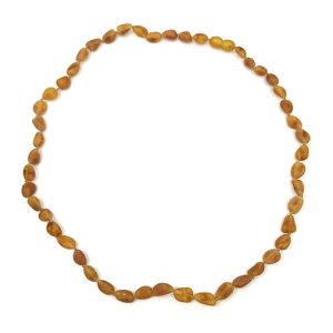 Honey Amber Necklace Raw Beans