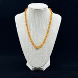Honey Amber Necklace Raw Beads 45cm