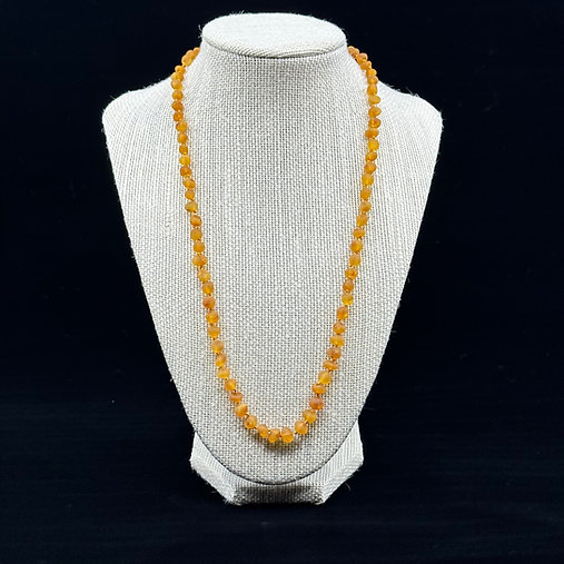 Honey Amber Necklace Raw Beads 55cm