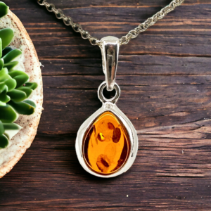 Amber Pendant and 925 Silver
