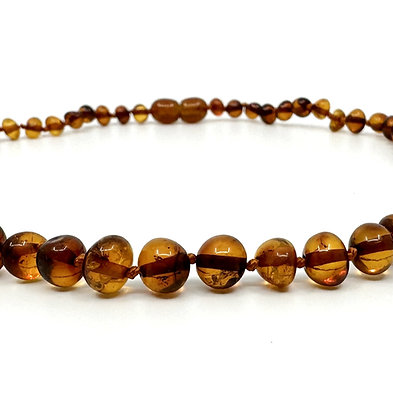 Polished Cognac Amber Teething Necklace