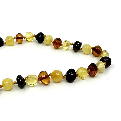 Mixed Colours Amber Teething Necklace