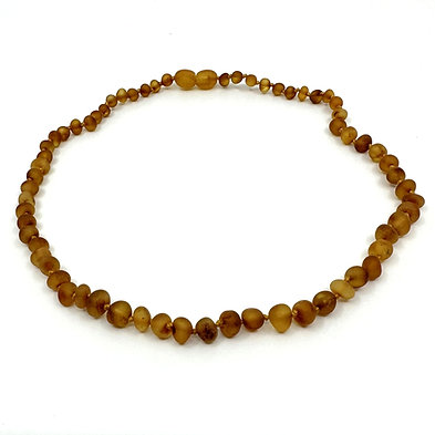 Raw Honey Amber Teething Necklace Baroque Bead - Baltic Ambers Masters