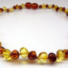 Amber Teething Necklace in Congnac and Honey beads