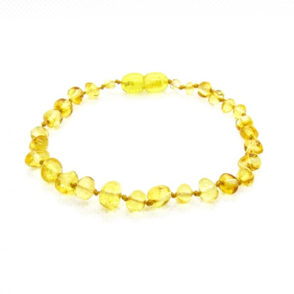 Amber Bracelet – Lemon – Polished Bead