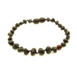 Amber Bracelet – Black – Polished Bead