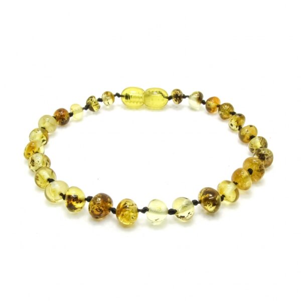 Amber Bracelet – Green – Polished Bead